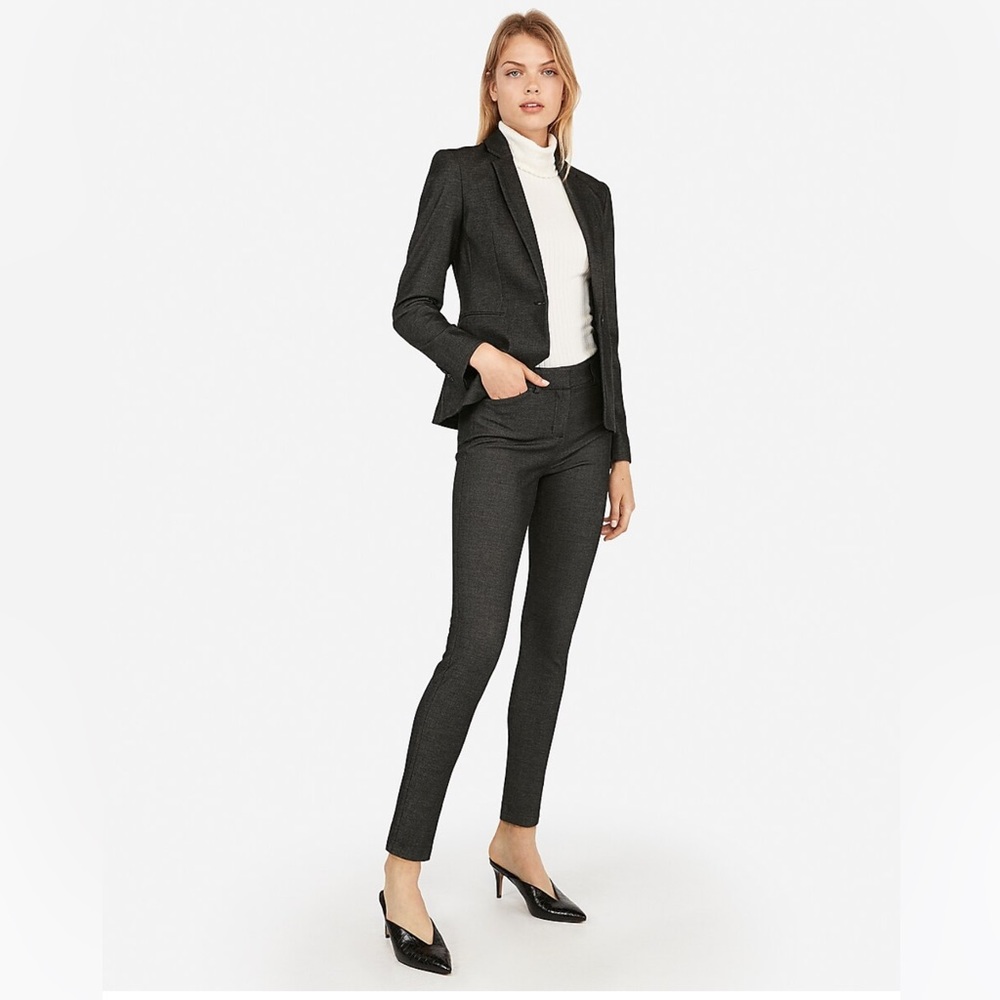 Express Mid Ride Skinny Pant 8 Regular Gray